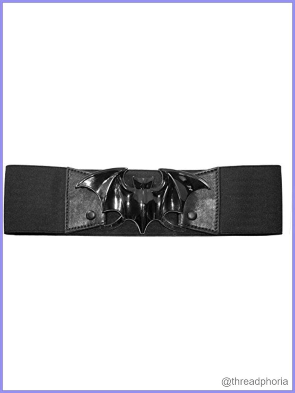 Evil Bat Buckle Elastic Waist Belt Vintage Gothic Split Buckle